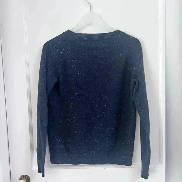 LOFT Women’s Navy Blue Llama Knit Long Sleeve Pullover Sweater Size XS - Picture 5 of 5